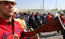 بالصور :مراسيم تشييع المنتسبين الذين استشهدوا في النزاع المسلح شرقي بغداد اليوم.